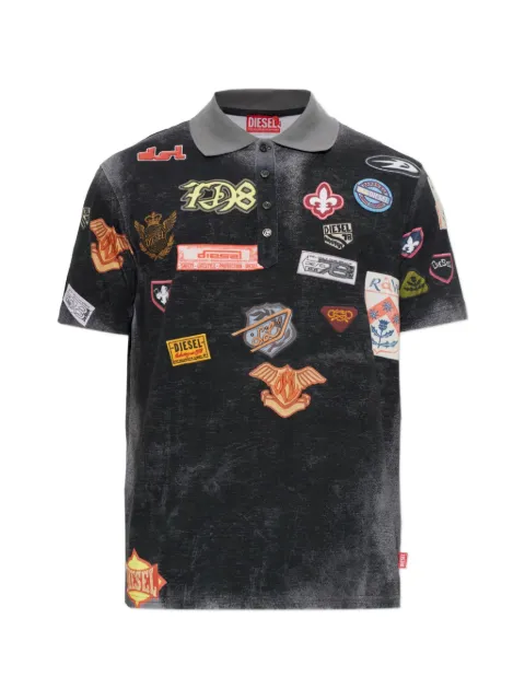 Diesel patch-detail polo shirt Black A226990PLDJ