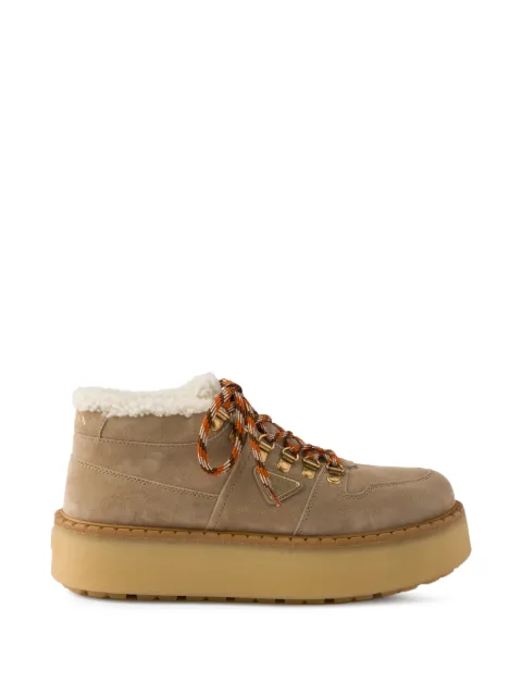 Prada shearling-lined suede booties Neutrals 1E635OFZF50JFT