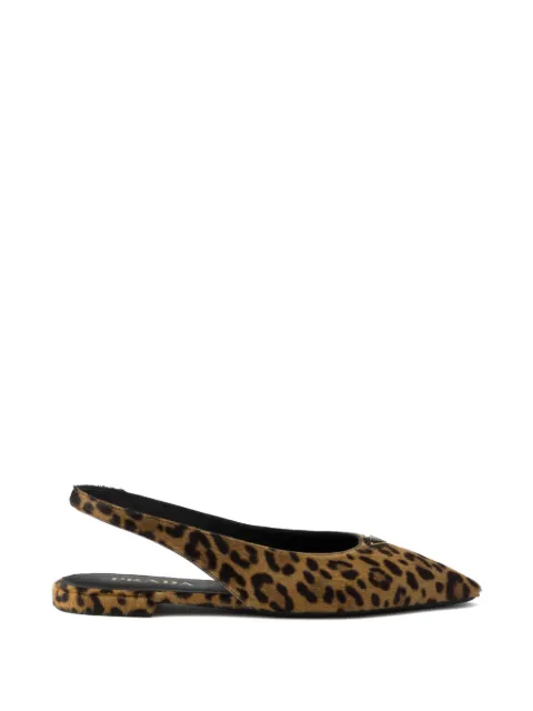 Prada printed leather ballerinas Brown 1F672OFD010L8H