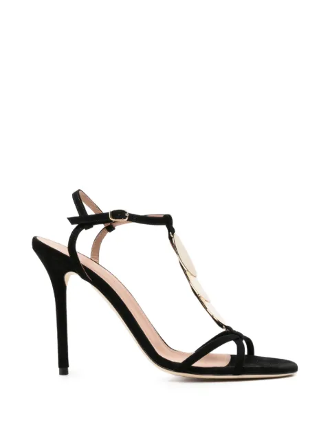 Malone Souliers embellished T-bar sandals Black KALI1001