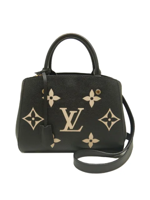 Louis Vuitton Pre-Owned 2021-2026 Bicolor Monogram Empreinte Giant Montaigne BB satchel Black EQ2I3GIOTXNQTZ8A