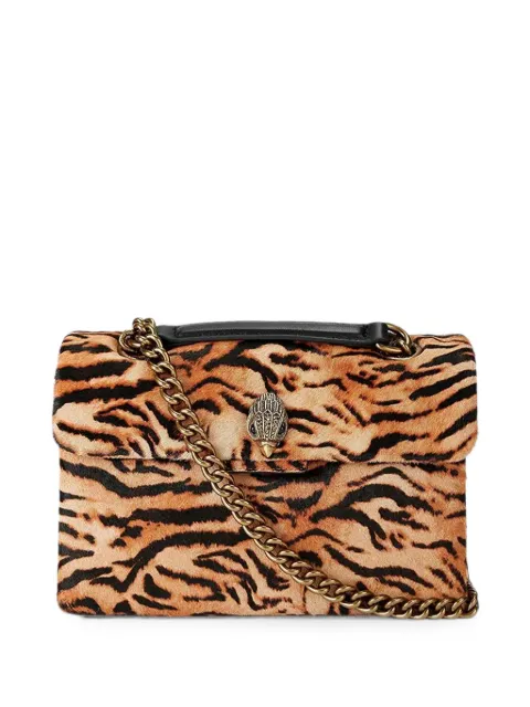 Kurt Geiger London Kensington tiger-print shoulder bag Brown 5021546189
