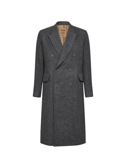 Uma Wang double-breasted peak-lapel coat Grey UM8502