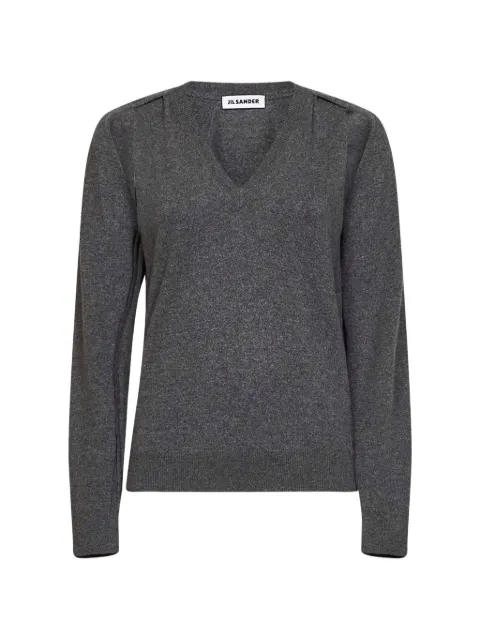 Jil Sander cut-out V-neck sweater Grey J03GP0208J1329