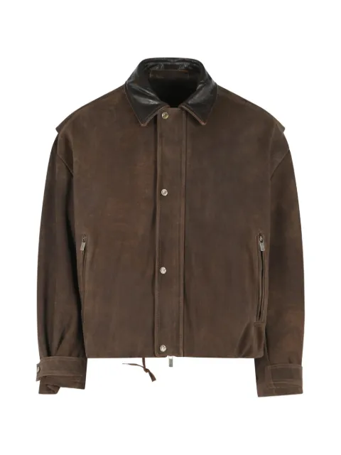 Salvatore Santoro oversized leather jacket Brown 51508U