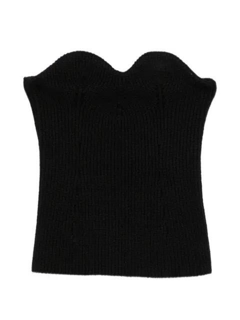 Jil Sander ribbed-knit strapless top Black J03NC0348J14887
