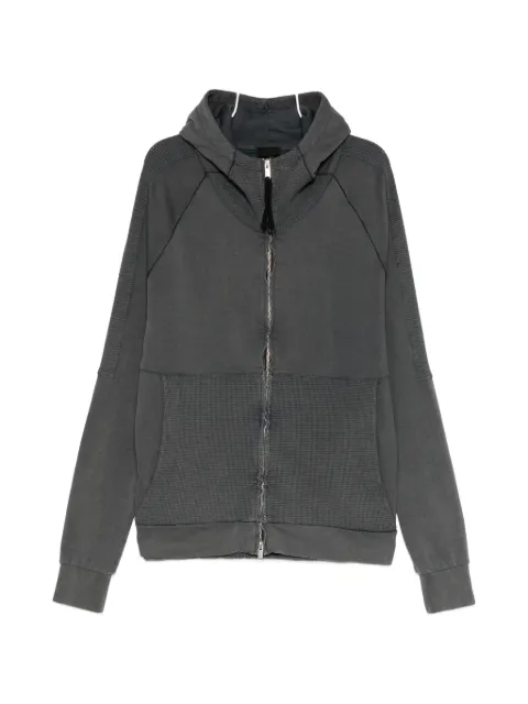 Thom Krom panelled zip-fastening hoodie Grey MSJ701DG
