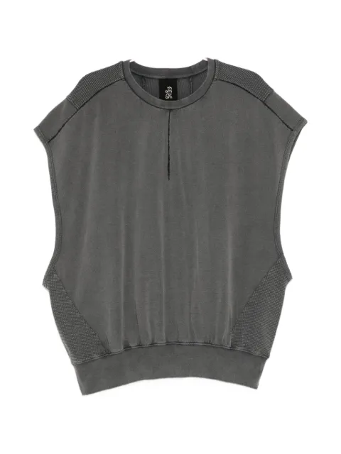 Thom Krom distressed-effect sleeveless sweatshirt Grey MS191DG