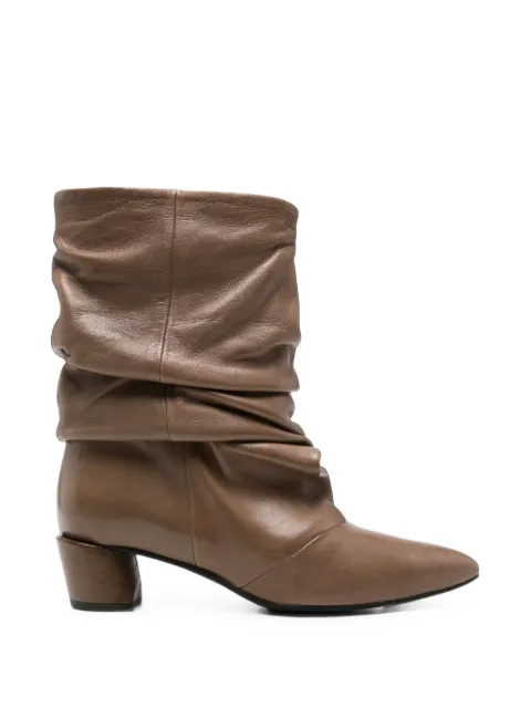 Liska ruched pointed-toe boots Brown TAM3SWAP2690