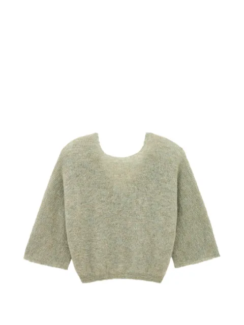 Ba&Sh Isaac V-back button-fastening sweater Green 1H26ISAA