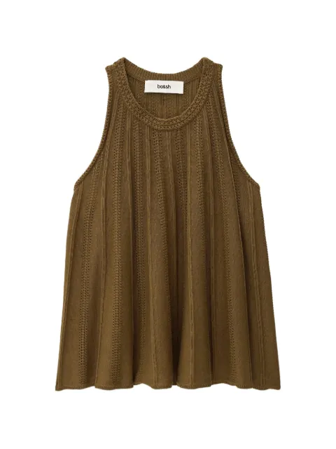 Ba&Sh Serres pointelle-knit tank top Brown 1H26SERR