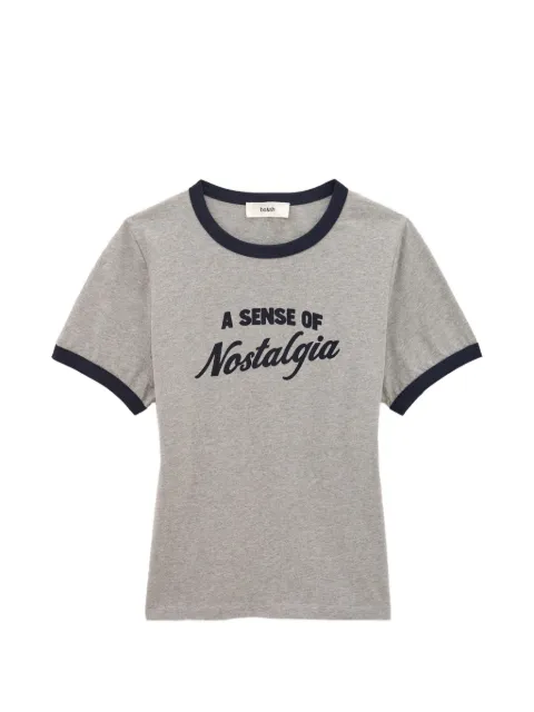 Ba&Sh Rosta slogan-print ringer T-shirt Grey 1H26ROST