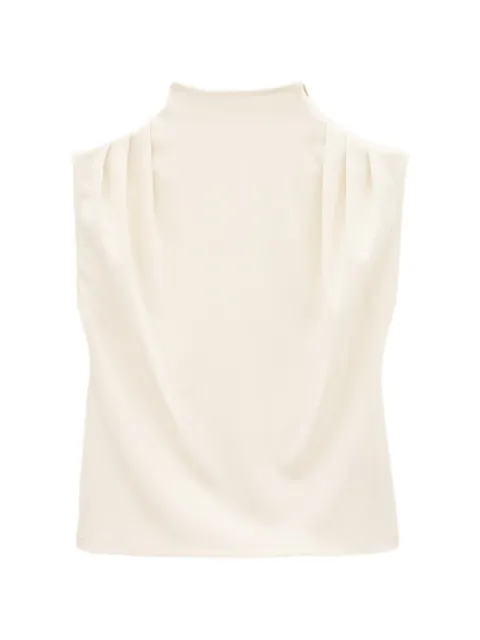Ba&Sh Hoda pleated high-neck sleeveless blouse Neutrals 1H26HODA