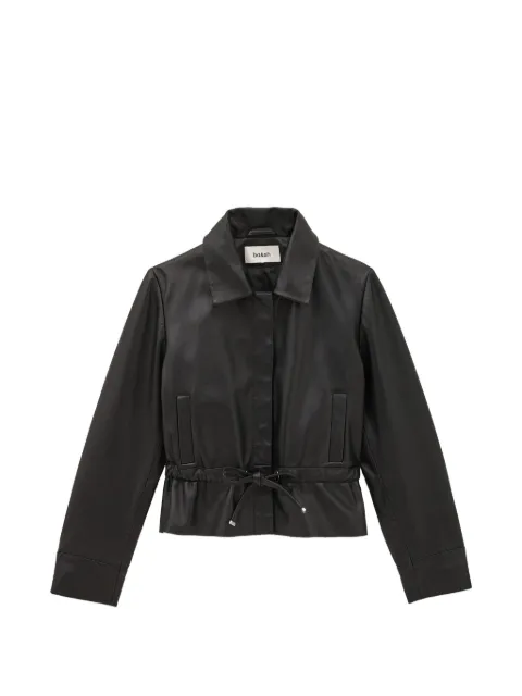Ba&Sh Manita drawstring-waist leather jacket Black 1H26MANI