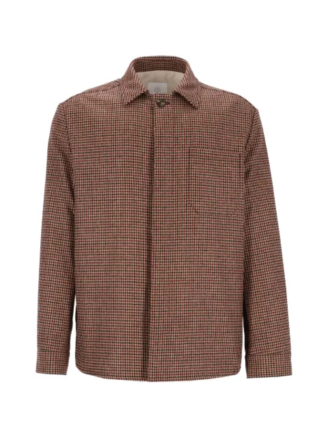 Eleventy houndstooth-pattern shirt jacket Brown N75GIAN05