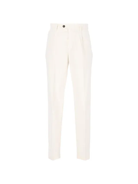 Eleventy pleated tapered-leg trousers Neutrals N75PANJ05