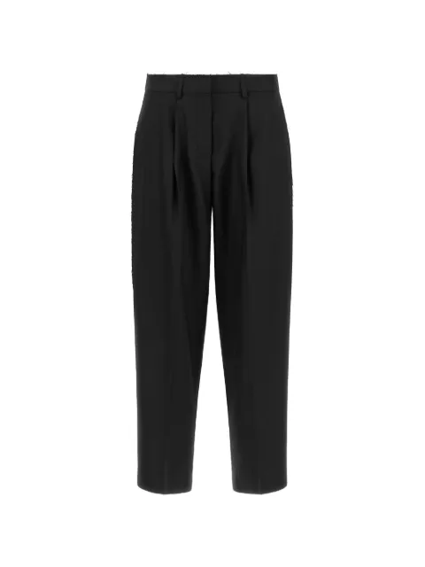 Gianluca Capannolo Nora pleated frayed trousers Black 26IP48840091