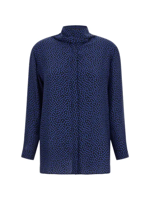 Gianluca Capannolo Katherine polka-dot silk shirt Blue 26ITS51380033103