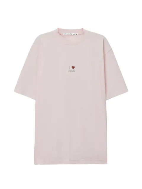 Alexander Wang short sleeve T-shirt w/ valentines graphic Pink UCC4261944