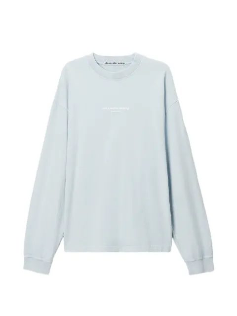 Alexander Wang long sleeve T-shirt w/ logo print Blue UCC3261908