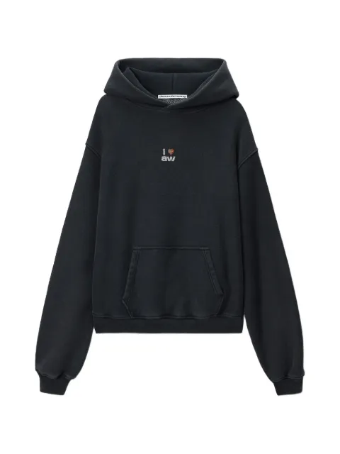 Alexander Wang graphic-print pouch-pocket hoodie Black UCC4261945