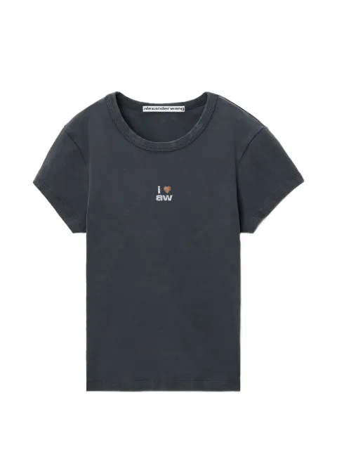 Alexander Wang graphic-print fitted T-shirt Grey 1CC4261409