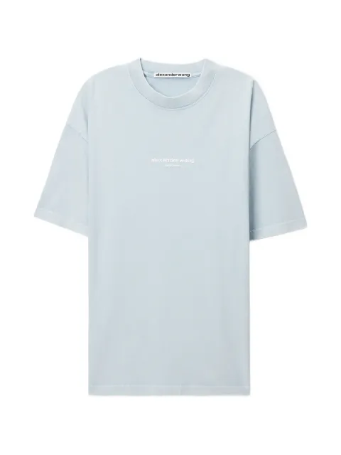 Alexander Wang logo-print short-sleeve T-shirt Blue UCC3261905