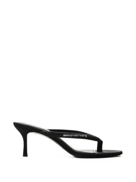 Alexander Wang courtney 65mm thong logo sandals Black 30426S005