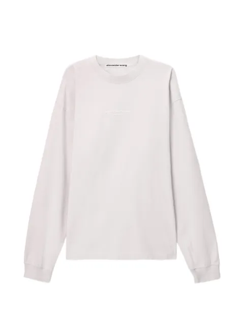 Alexander Wang logo-print long-sleeve T-shirt Pink UCC3261908