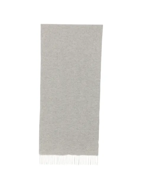 Fileria herringbone-patterned fringed scarf Grey 9310491304