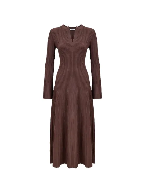 SIMKHAI Genna ribbed-knit midi dress Brown 4261020K