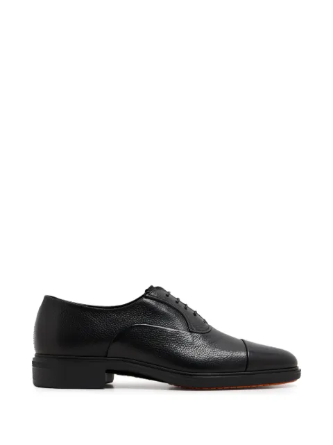 Santoni cap-toe leather Oxford shoes Black MGEG18957NEAXHAS