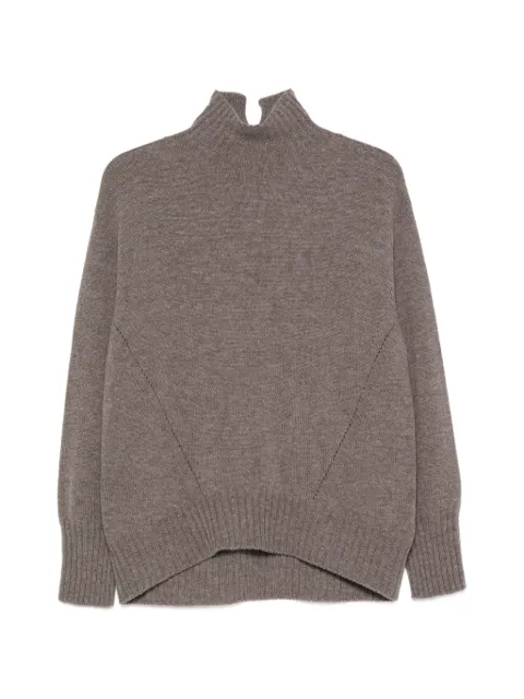 Why Ci high-neck ribbed-trim sweater Grey WH0552