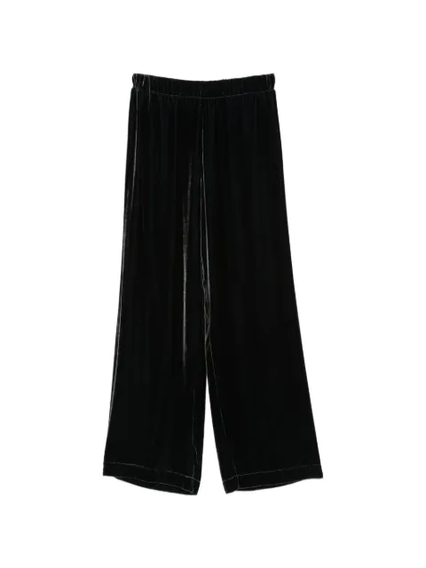 Why Ci elasticaced-waist velvet trousers Grey 202602WH0160