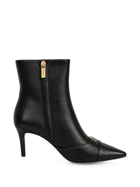TWINSET leather ankle boots with logo Black 262TCP01E