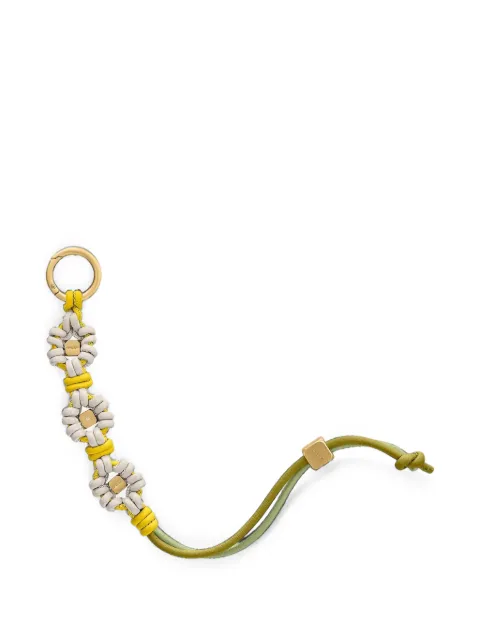 MAISON de SABRÉ Wristlet floral-knot leather charm Yellow CHFLWRFODA