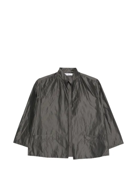 Why Ci high-neck three-quarter-sleeve jacket Grey WH0121