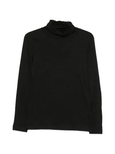 Why Ci roll-neck long-sleeve T-shirt Black WH0011