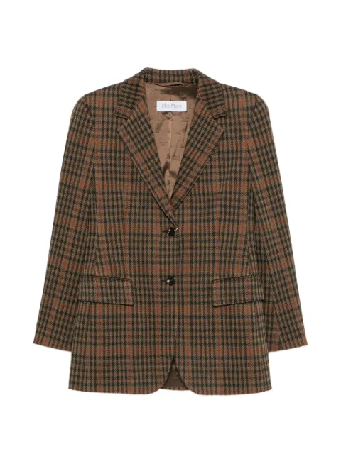 Max Mara check-pattern blazer Brown 2621916132600