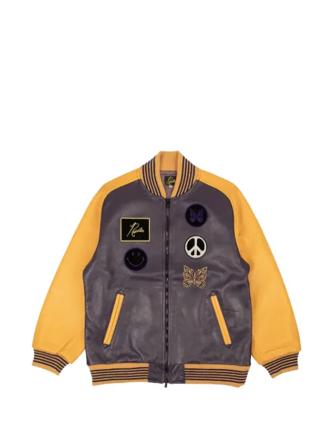 Needles patch-detail Award jacket Brown LQ094YELL