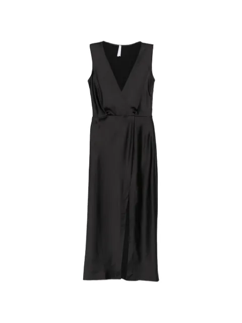 IMPERIAL belted wrap-style dress Black AGGLMBAC