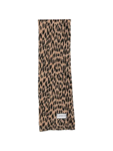 Laneus leopard-print scarves Neutrals F6LAWOSC132