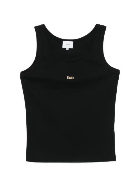 RHUDE logo-print ribbed vest Black RHFW26TA01356
