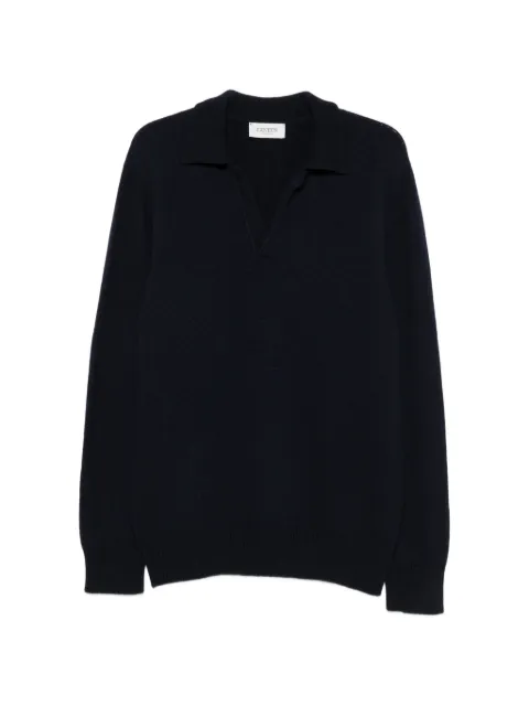 Laneus ribbed-knit long-sleeve sweater Blue F6LAMAKP003