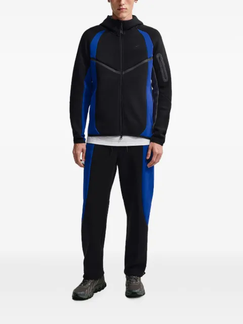 Nike Tech colour-block full-zip fleece windrunner jacket Black IF13250