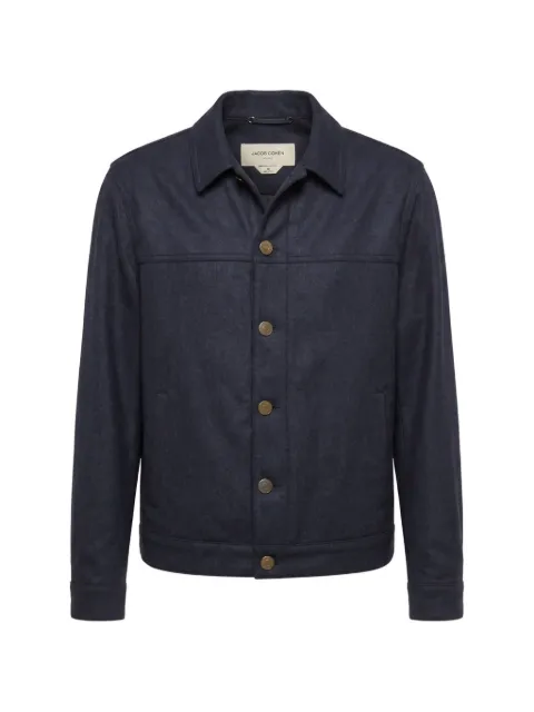 Jacob Cohën logo-patch button-up jacket Blue H0125080S3679