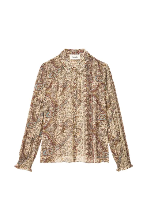 Ba&Sh paisley-print smocked-cuff shirt Neutrals 1H26CLEO