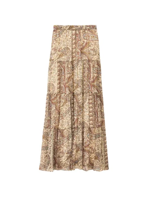 Ba&Sh Cali paisley-print tiered maxi skirt Neutrals 1H26CALI