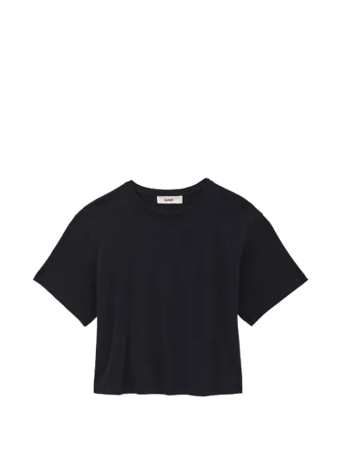 Ba&Sh slogan-print cropped T-shirt Blue 1H26TAKE
