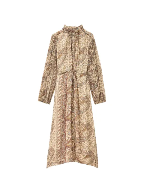 Ba&Sh Ciahara paisley-print ruffled midi shirt dress Neutrals 1H26CIAH